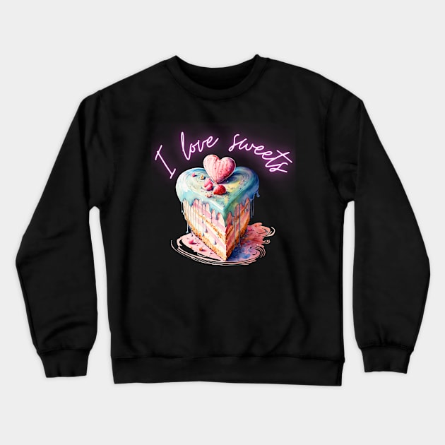 I love sweets !!! Crewneck Sweatshirt by Bajera Gift